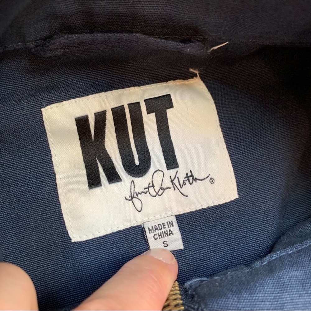 Kut From The Kloth Navy Blue Utility Jacket, S. - Picture 5 of 6